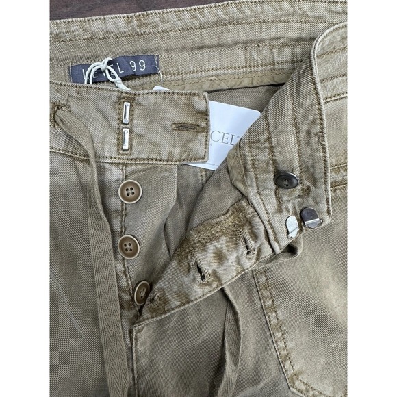 NWT Anthropologie Level 99 Stretch Linen Tencel Wide Leg Casual Pants Women's 31 - Picture 7 of 7